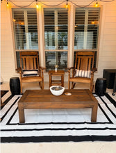 Warm walnut set 2 chairs 2 tables
