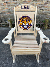 3D laser carved LSU rocking chair