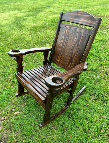 Mom and dad matching carved rockers for Christina