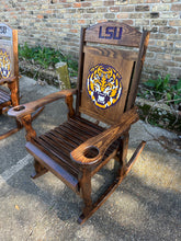 Custom carved mahogany stained chairs