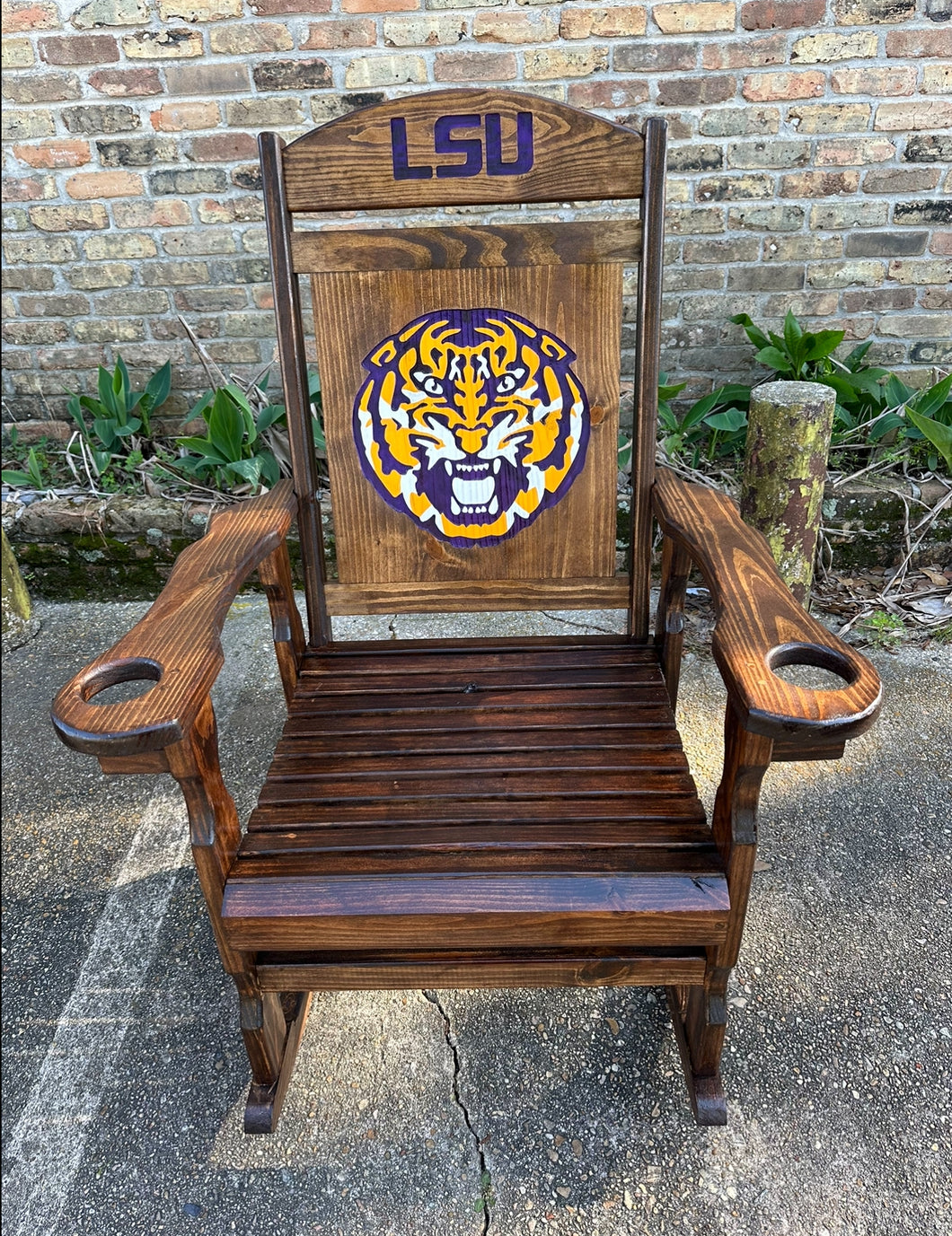 Custom carved mahogany stained chairs