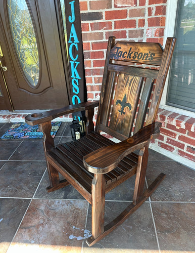 Custom saints chair with your name