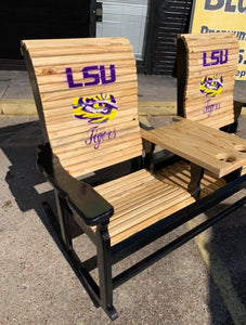 LSU double rocker and custom carved saints