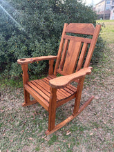 Custom rocking chair red mahogany