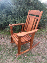 Custom rocking chair red mahogany