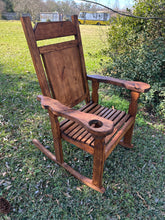 Custom mahogany flat back Rocking Chair