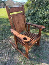 Custom mahogany flat back Rocking Chair