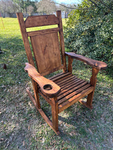 Custom mahogany flat back Rocking Chair