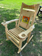 Custom carved geaux Tigers rocking chair