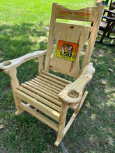 Custom carved geaux Tigers rocking chair