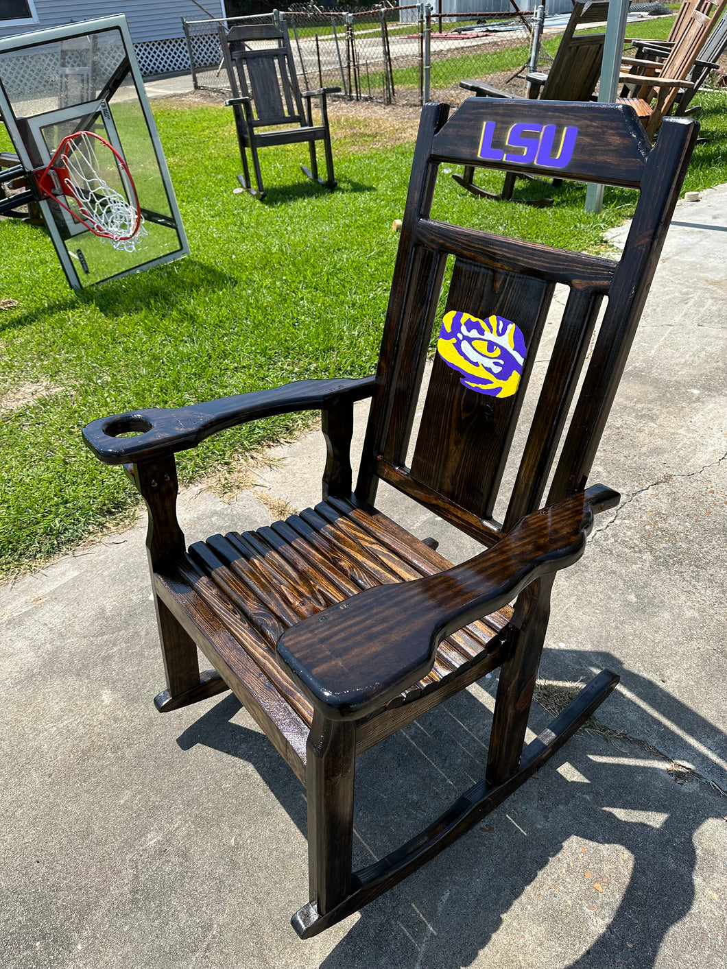 Geaux Tigers Rocking Chair