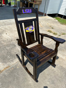 LSU chairs mahogany set