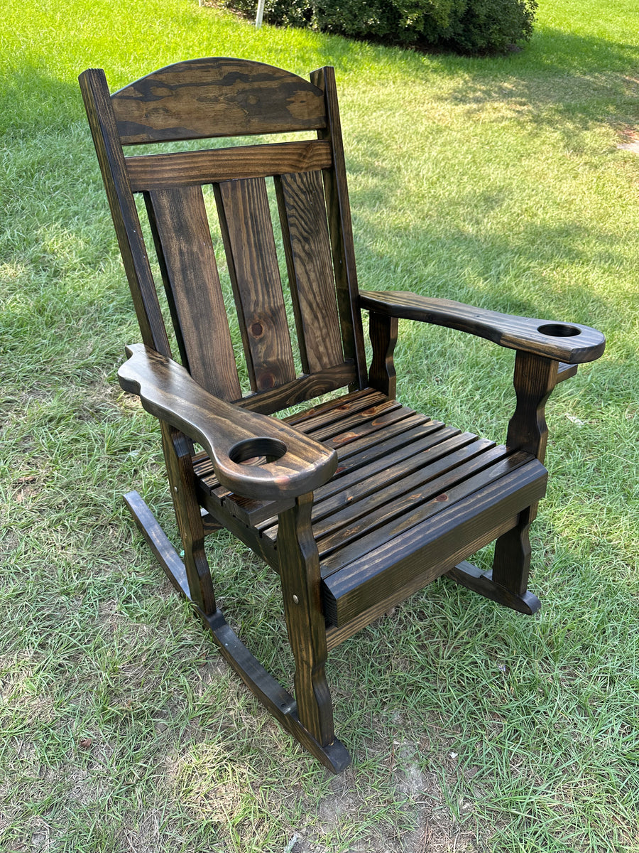 Monarchy Rocking Stool The Monarch rocker dark stained – BlueprintBr