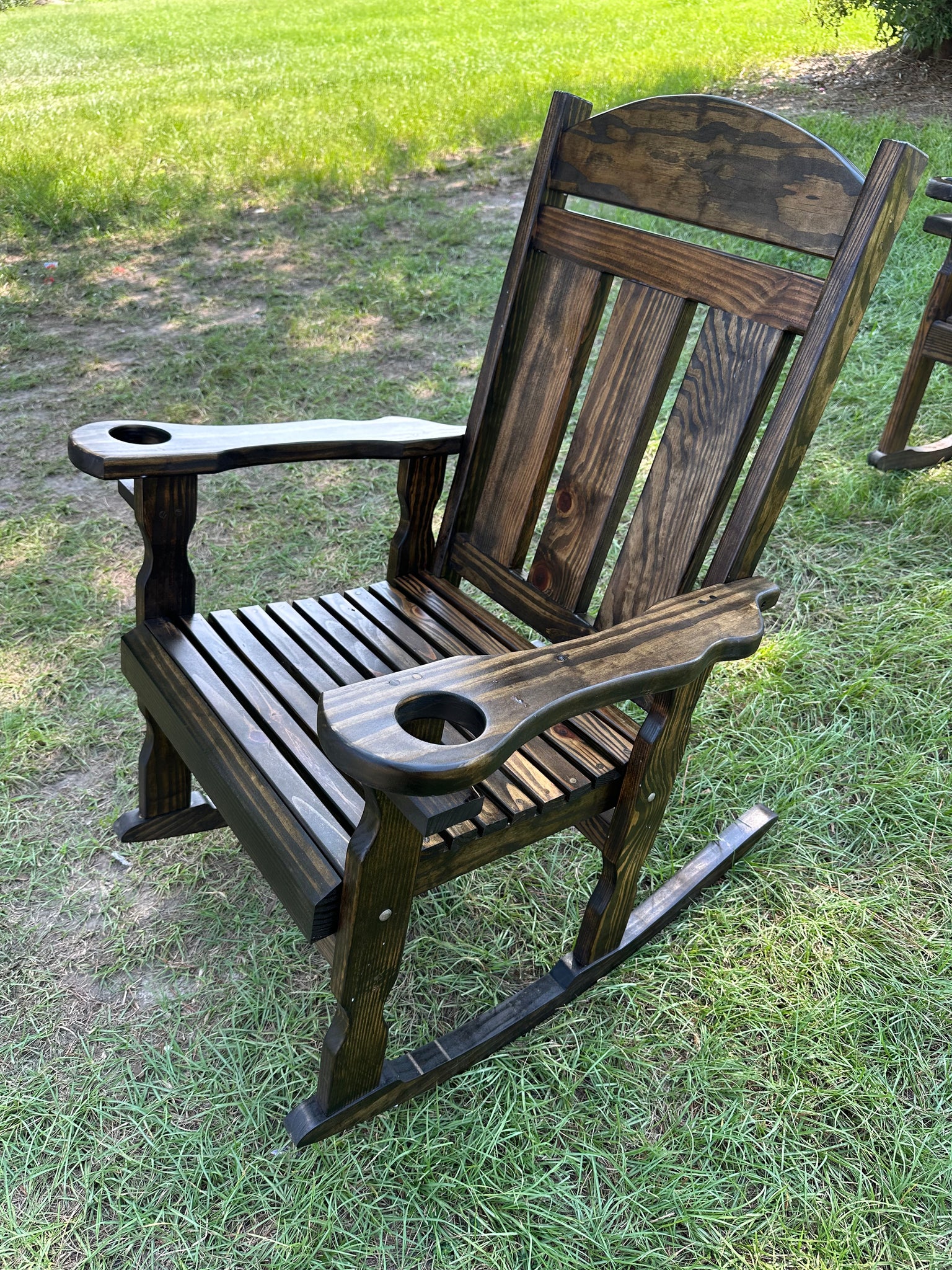 Monarchy Rocking Stool The Monarch rocker dark stained – BlueprintBr