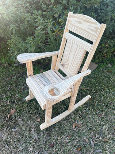 Custom kids rocking chair with cup holder