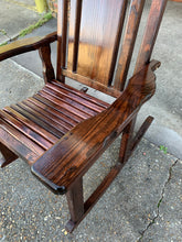 1 custom name mahogany stained rocker