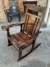 1 Mahogany glass sealed Rocking Chair