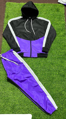 Black/purple premium windbreaker set