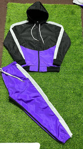 Black/purple premium windbreaker set